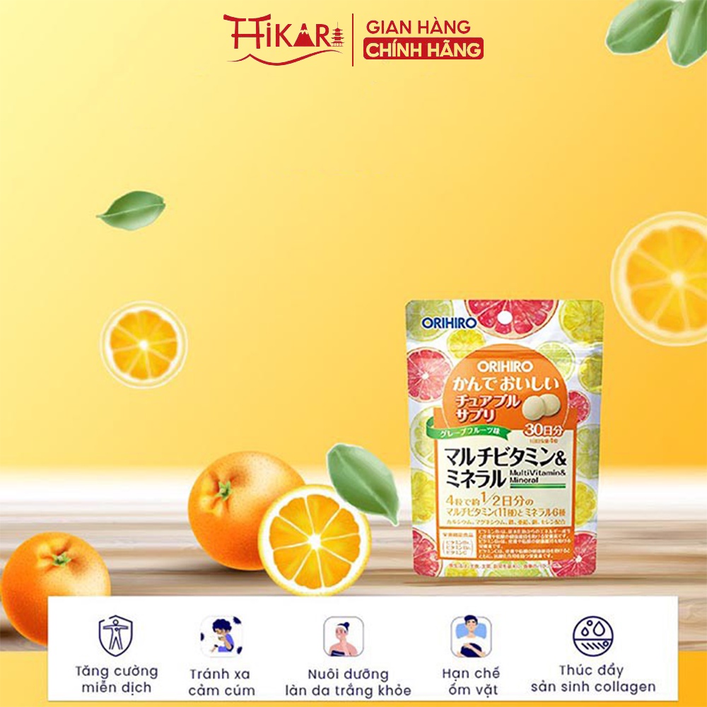 Viên uống bổ sung vitamin C và khoáng chất Orihiro ( túi 120 viên)