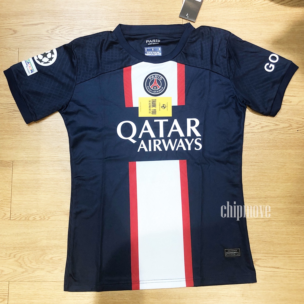 - Bộ áo bóng đá PSG Paris xanh đen sân nhà hàng thái cao cấp