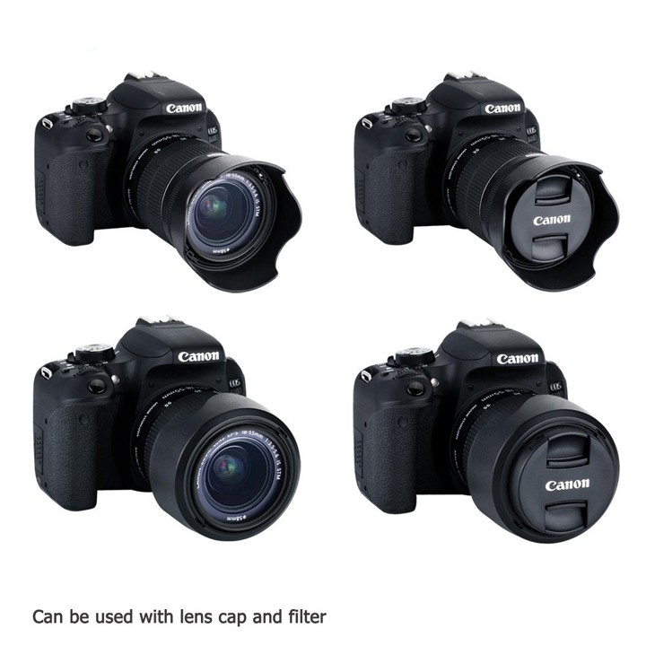 [Mã ELFLASH5 giảm 20K đơn 50K] Loa che nắng hood EW-63C ống kính Canon EF-S 18-55mm f/3.5-5.6 IS STM