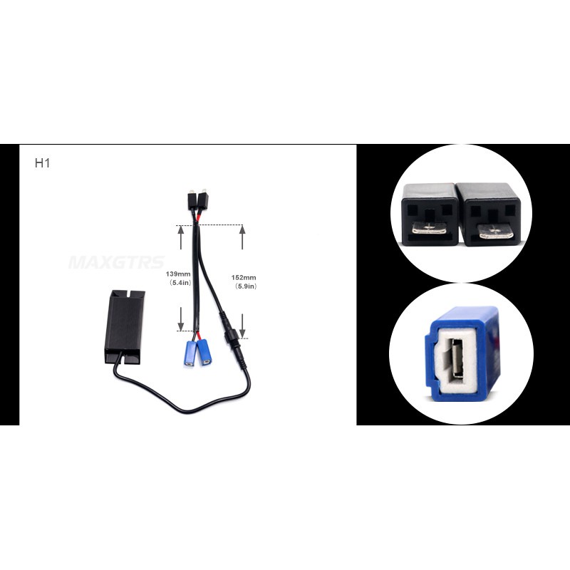 Bộ 2 điện trở tải MAXGTRS 50W H1 H4 H7 H8 H11 H10 9005 9006 HB3 HB4 9012 881