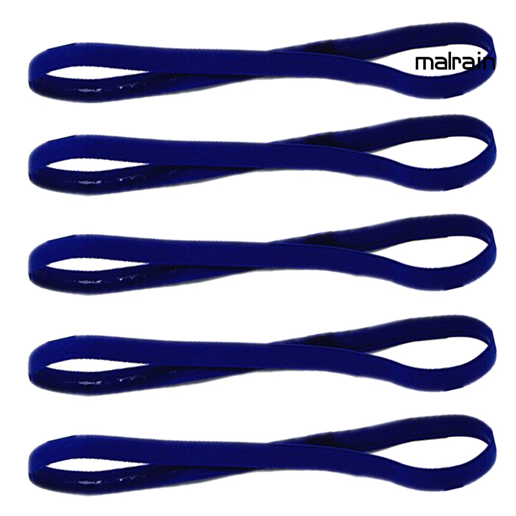 Set 5 Dây Thun Cột Tóc Co Giãn Chống Trượt Màu Sắc Ngọt Ngào Tiện Dụng Tập Yoga