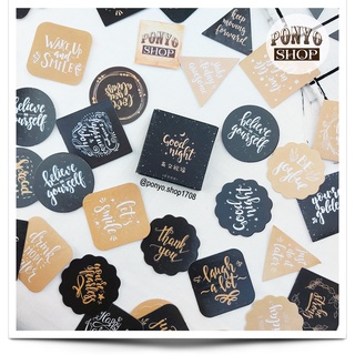 🔶 Hộp 45 sticker nhãn dán Goodnight trang trí Scrapbook