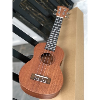 [Tặng capo, bộ dây, pick gảy] Đàn Ukulele, Đàn Ukulele Soprano 21inch (gỗ Mahogany nguyên tấm)