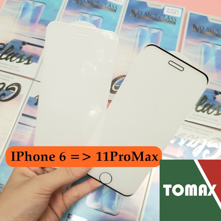 Kính Cường Lực IPhone Full Hai Đầu Bo Cạnh Màn Bóng [Tomax Shop]