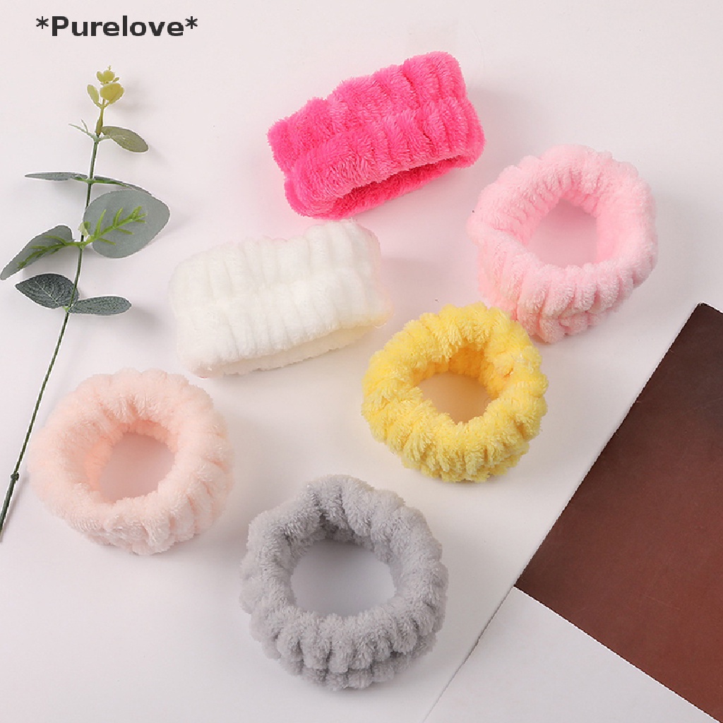 Set 2 Băng Đeo Cổ Tay Rửa Mặt / Cổ Tay Bằng Lông Cừu San Hô