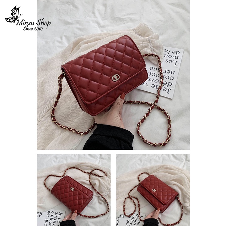 Túi Xách Đeo Chéo Nữ, Túi Đeo Dây Xích Sang Chảnh, Chất Liệu Da PU Cao Cấp Phong Cách Hàn Quốc TD21