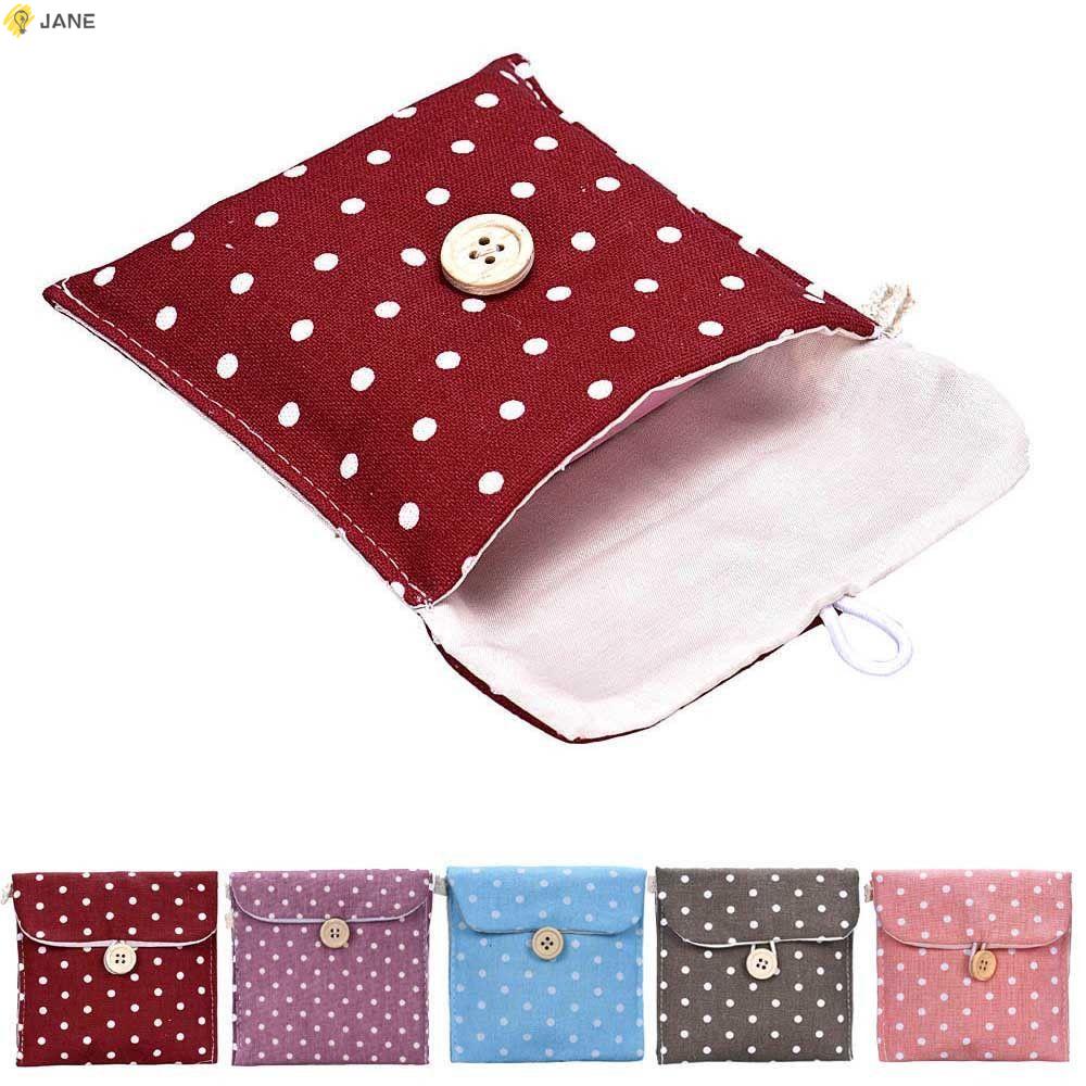 Túi đựng băng vệ sinh mini họa tiết chấm bi nhiều màu tiện dụng mang theo khi đi du lịch dành cho nữ