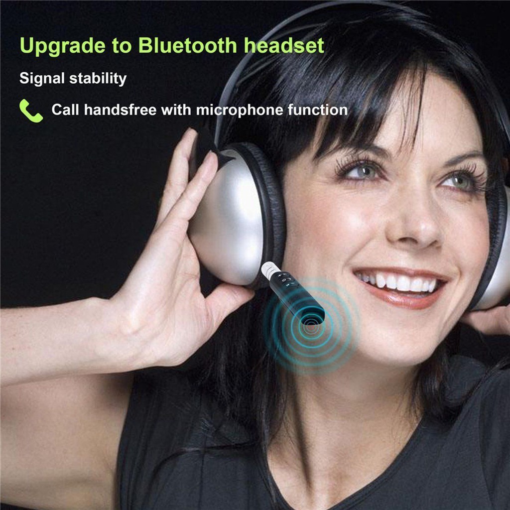 Thiết Bị Nhận Tín Hiệu Âm Thanh Bluetooth Mini Màu Đen Kèm Cáp Âm Thanh AUX 3.5mm