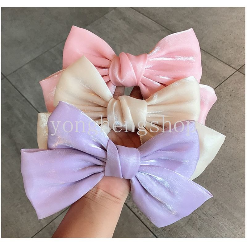Kẹp Tóc Nơ Vải Satin Thời Trang Cho Nữ