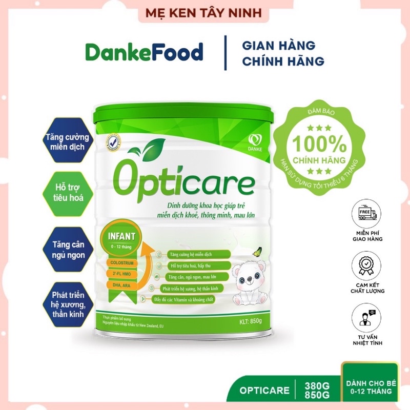 Sữa Opticare Infant 380g, 850g - Miễn dịch khoẻ mạnh cho bé (0-12 tháng)