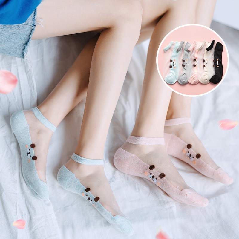Set 5 Đôi Tất/ Vớ Cổ Ngắn Siêu Bánh Bèo Dành Cho Nữ