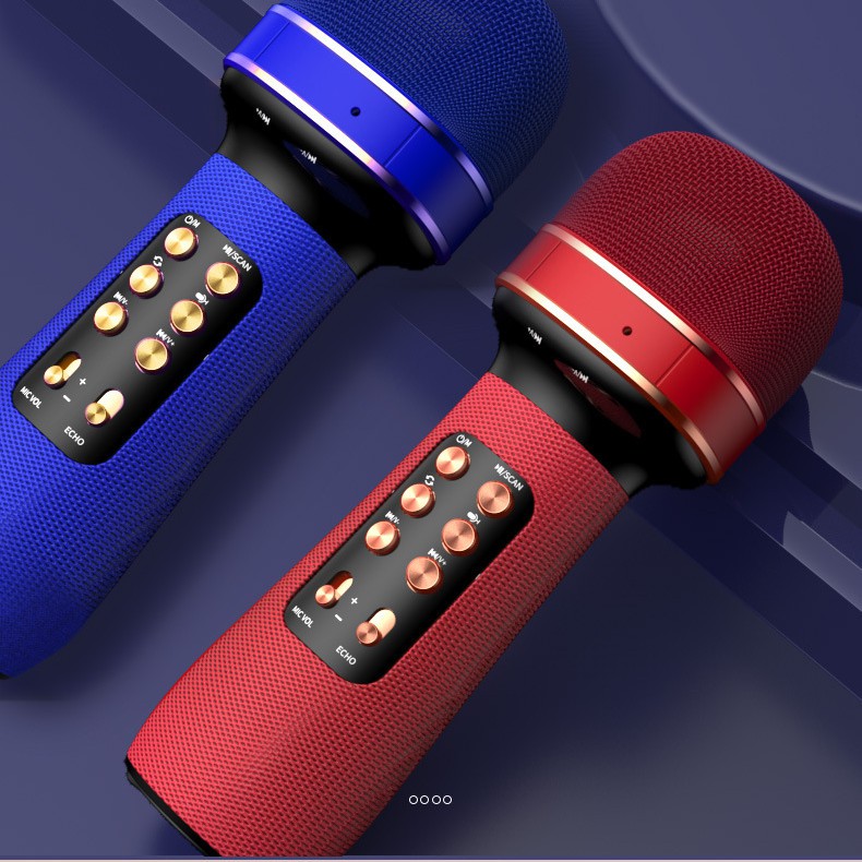Loa bluetooth mini kiêm micro hát karaoke 2 trong 1, âm thanh HD siêu mượt, có chế độ tách tiếng, cầm tay nhỏ gọn