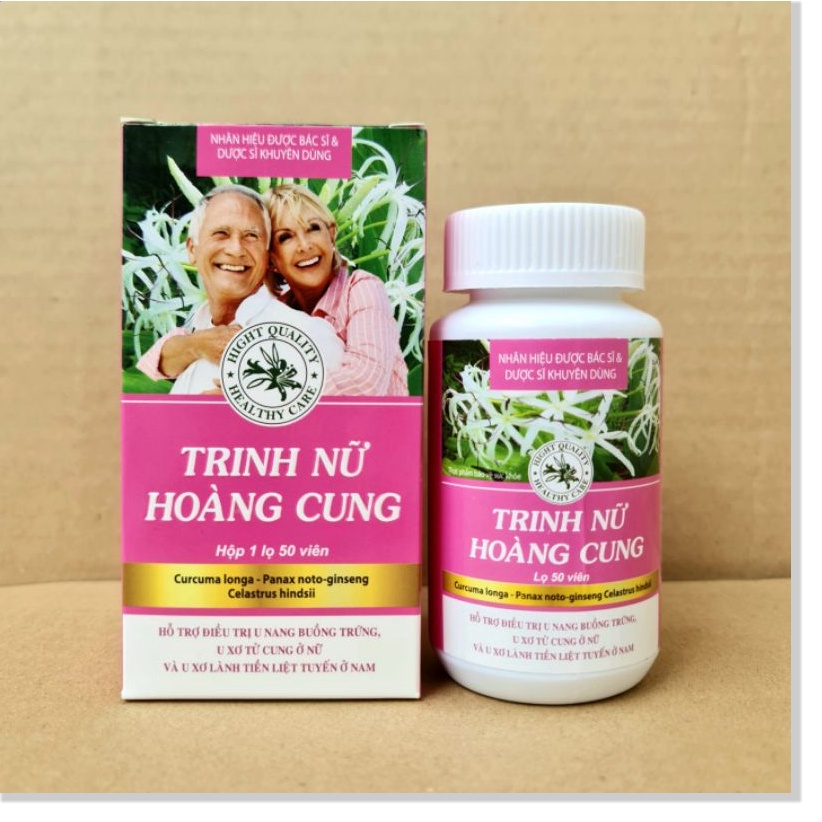 Viên uống Trinh Nữ Hoàng Cung Hỗ trợ u xơ tử cung, u nang buồng trứng, u xơ tuyến tiền liệt hộp 50 viên