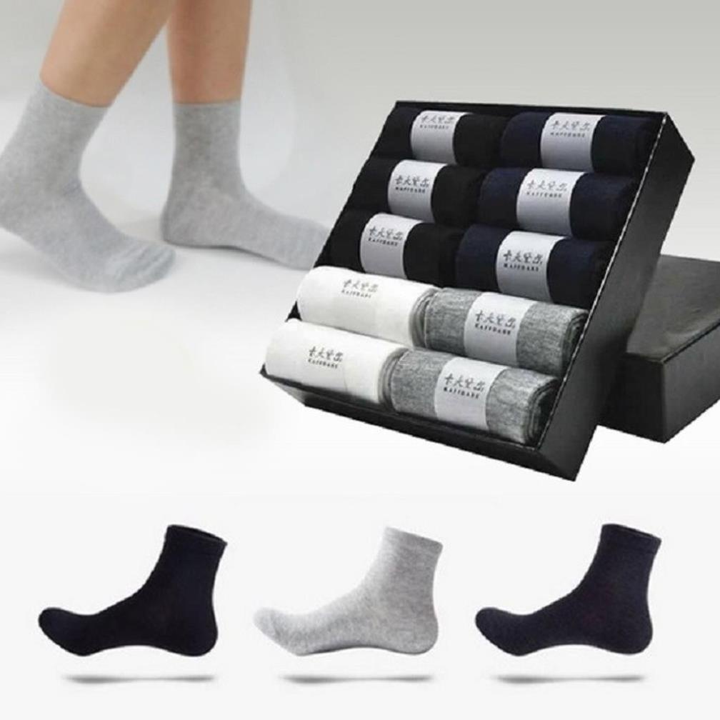 [GIÁ SỈ ⚡] SET 10 ĐÔI TẤT NAM CAO CỔ XUẤT NHẬT