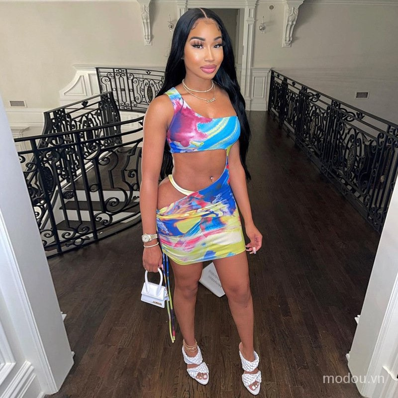 Đầm trễ vai phối dây rút dáng ôm phong cách quyến rũ cho nữ