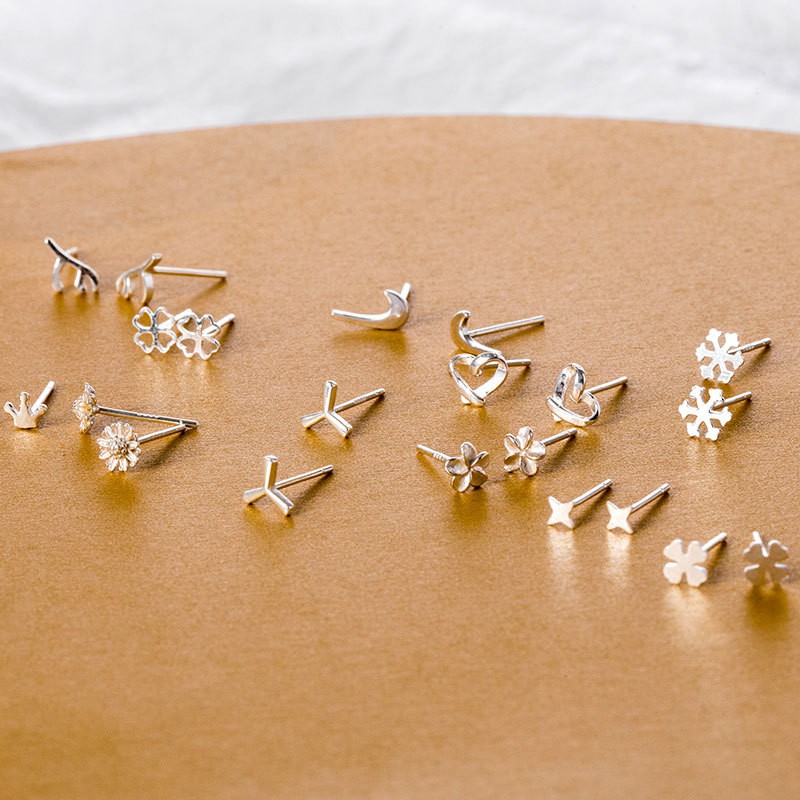 Khuyên tai nữ bông tai nữ bạc ta s999 set khuyên nhiều hình siêu xinh Cá jewelry