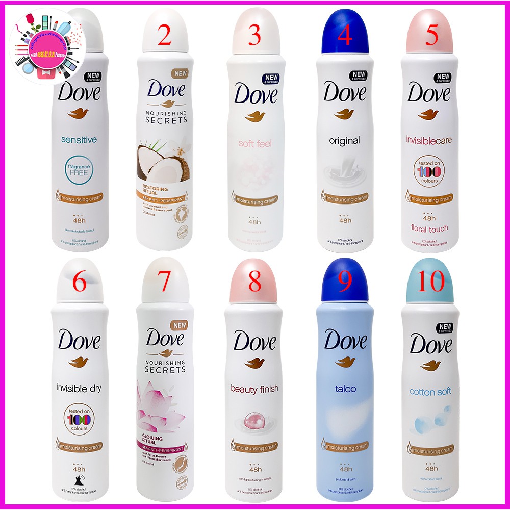 XỊT KHỬ MÙI DOVE 150ML CHÂU ÂU – HÀ LAN