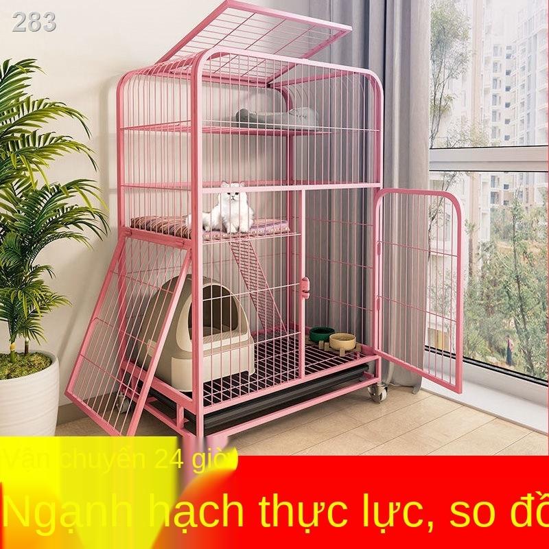 【thời gian săn sale có hạn】Biệt thự nhà lồng mèo cực lớn ưu đãi đặc ba tầng thông thủy trong với vệ sinh nhỏ chuồng