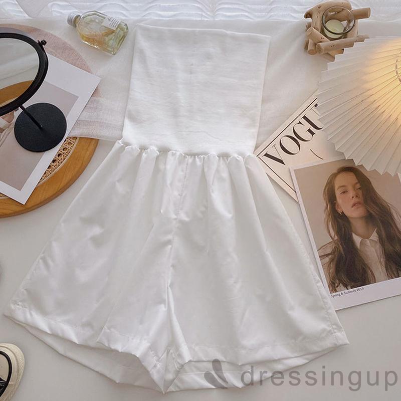 Bộ Áo Liền Quần Ngắn Hai Dây Thời Trang Mùa Hè Cho Nữ