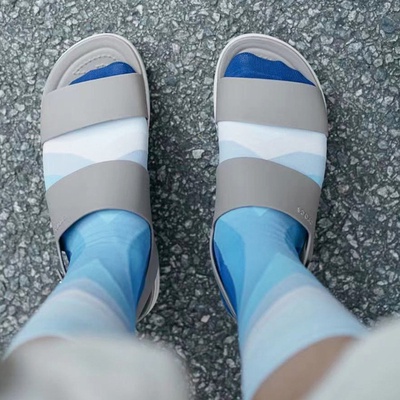 dép sandalFREESHIPdép sandal đế cao cross họa tiết tim than SHINCROSSTT21