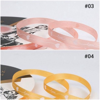 Ruy băng lụa chữ love hình tim 1cm