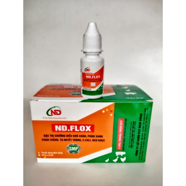 ND.FLOX chướng diều khô chân cho gà lọ 10ml
