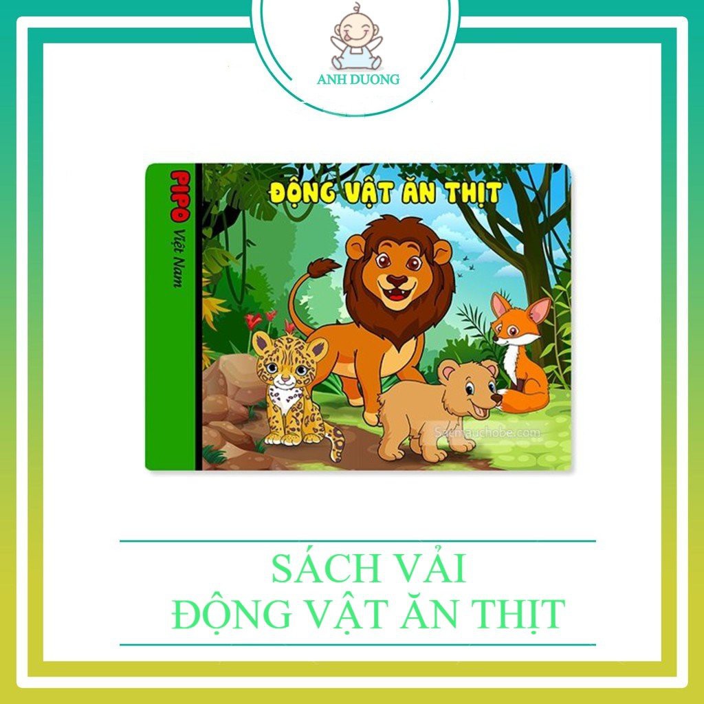 Sách vải -Động Vật Ăn Thịt- Song Ngữ Anh Việt