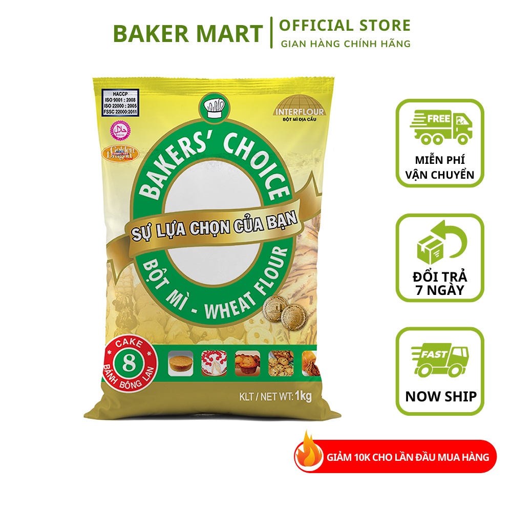 Bakers Choice số 8 Bột bánh Bông lan - Nguyên liệu làm bánh Baker Mart