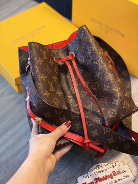 Túi Da Dây Rút Size 25 lót da 2 quai đeo kèm ảnh thật tự chụp (k hộp) | BigBuy360 - bigbuy360.vn