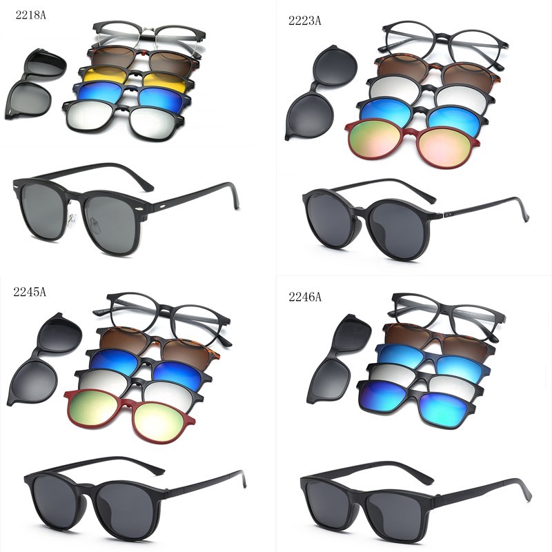 Fashion Men Outdoor Clip-on Glasses Polarized Magnetic Clip Women Sunglasses