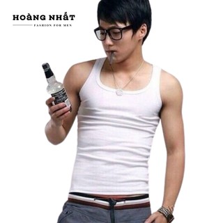 Áo ba lỗ hoang nhat vải cotton form rộng mặc mạt giá rẻ - a030k