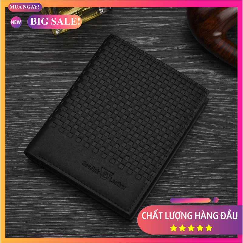 ví bóp da nam bỏ túi nhiều ngăn bền đẹp kiểu đứng SPB10