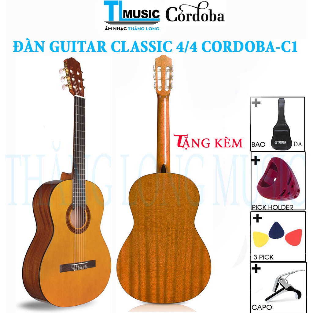 Đàn Guitar Classic Cordoba C1 Full Size CHÍNH HÃNG-Tặng kèm FULL phụ kiện
