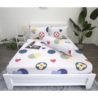 Bộ ga giường ( bọc thun 4 chi tiết) COTTON 100% CAO CẤP