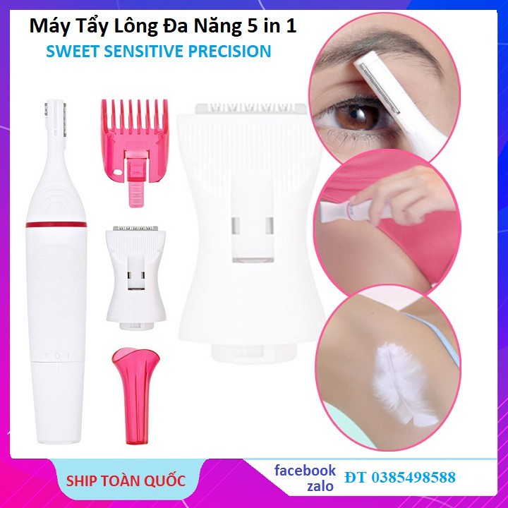 Máy cạo - tỉa lông Đa Năng Sweet 5 in 1 Tay - Chân - Nách - Mày