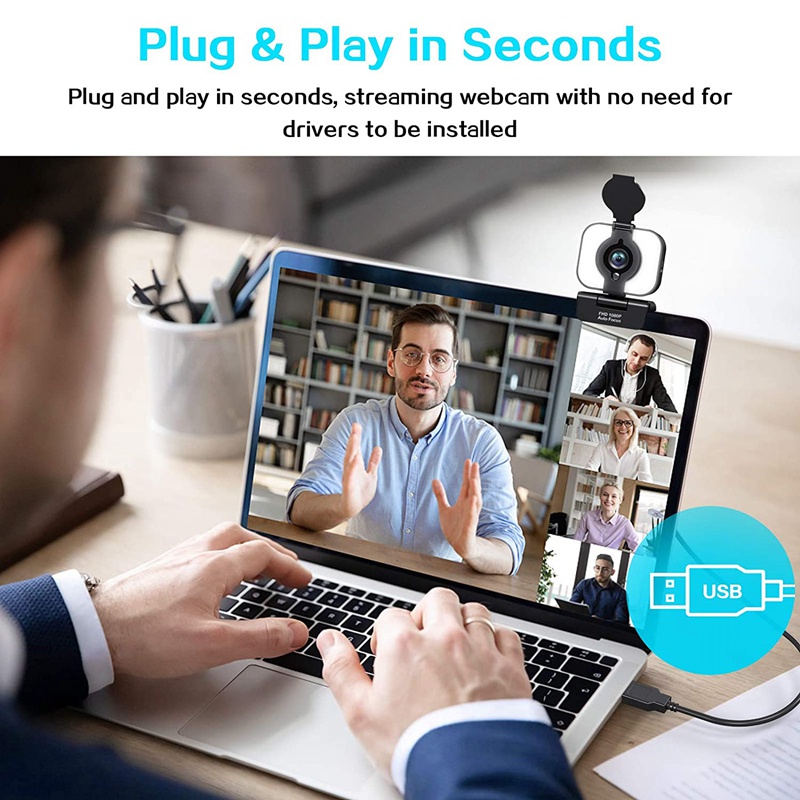 Webcam Hd 1080p Kèm Vỏ Bảo Vệ Và Micro Chuyên Dụng Cho Máy Ảnh | BigBuy360 - bigbuy360.vn