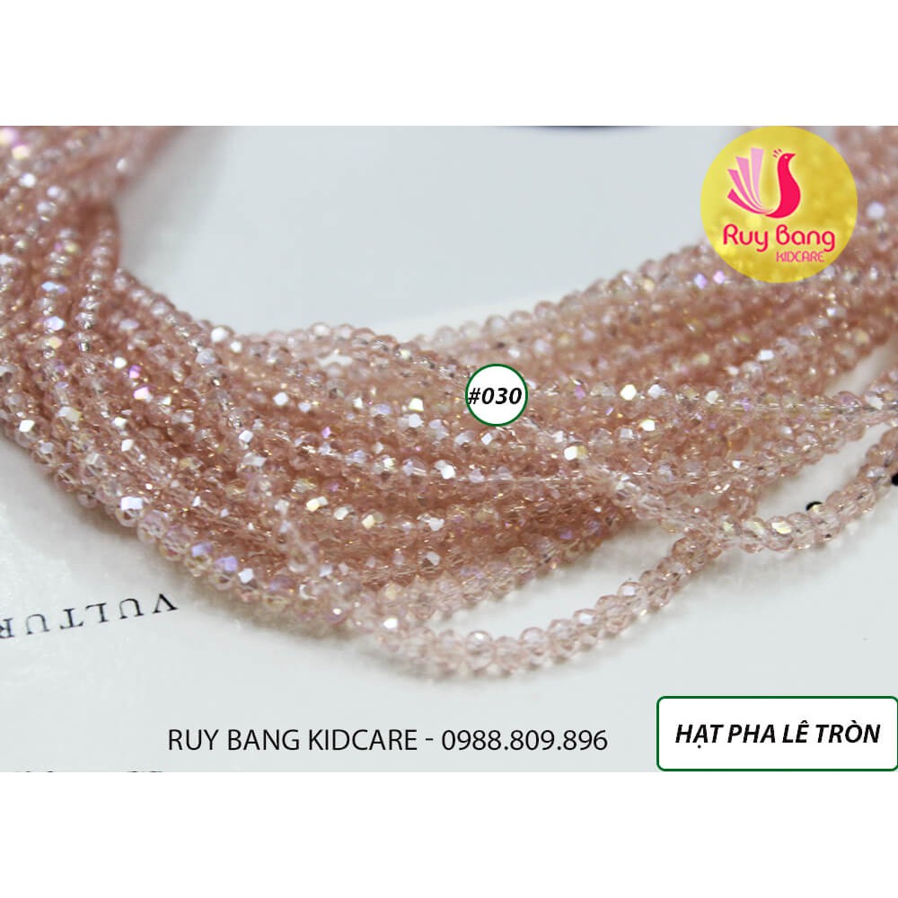 Hạt pha lê hình tròn tông hồng - đỏ - ship đơn hàng từ 100k