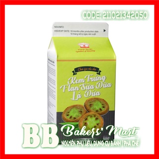 💥 hỏa tốc 💥 kem trứng flan sữa dừa lá dứa - hộp nhỏ 500gr