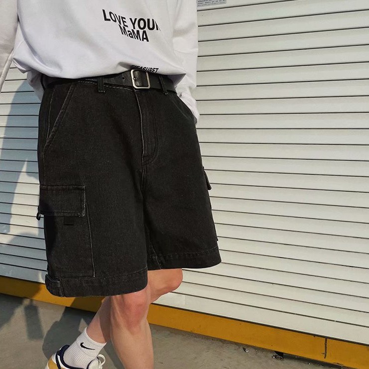 Quần Short Denim Dáng Rộng Phong Cách Nhật Bản Thời Trang Mùa Hè Mới Cho Nam | BigBuy360 - bigbuy360.vn
