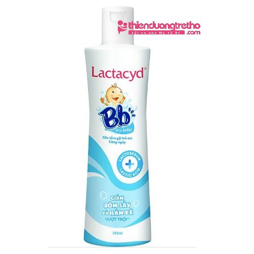 SỮA TẮM GỘI BÉ TRỊ RÔM SẢY LACTACYD BB 60/ 250ml- MẪU MỚI