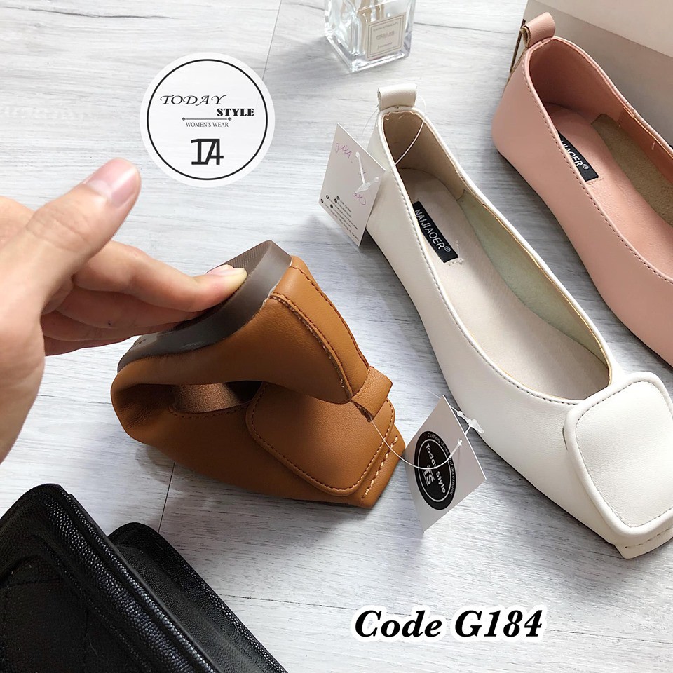 Giày búp bê nữ tag vuông Today Style da mềm G184