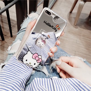 Ốp điện thoại tráng gương in hình hello kitty 2018 cho VIVO X7 X7 Plus X9 Y51 V5 Lite