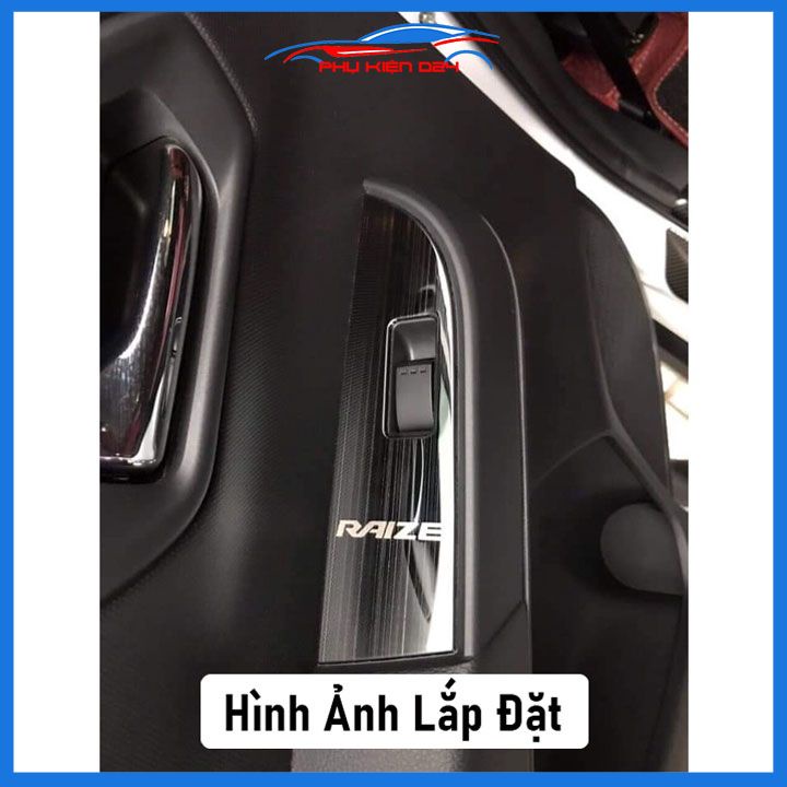 Ốp nội thất cho xe ô tô Raize 2021-2022-2023 vân Titan/Cacbon bảo vệ chống trầy xước và làm đẹp xe