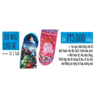 Túi Ngủ Cho Bé - Hàng Xách Tay Úc - Children's Licensed Slumber Bag