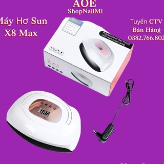 Máy hơ gel sun x8 max 150w 57 bóng, đèn sưởi gel to giộng dãi " hơ được 2 tay và 2 chân"