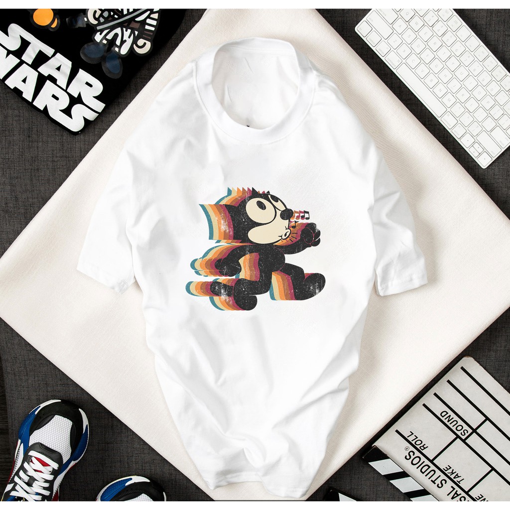 ÁO THUN UNISEX CHÚ MÈO FELIX IN HÌNH KHÔNG AI CÓ GIÁ RẺ CỰC SHOCK CÓ SIZE TRẺ EM - 127