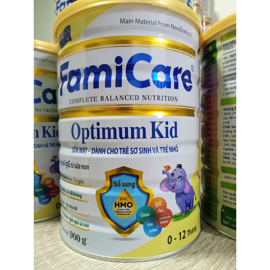 Sữa Optimum Kid 900g cho trẻ sơ sinh từ 0-12 tháng tuổi - bổ sung sữa non tăng cường đề kháng, bé phát triển toàn diện