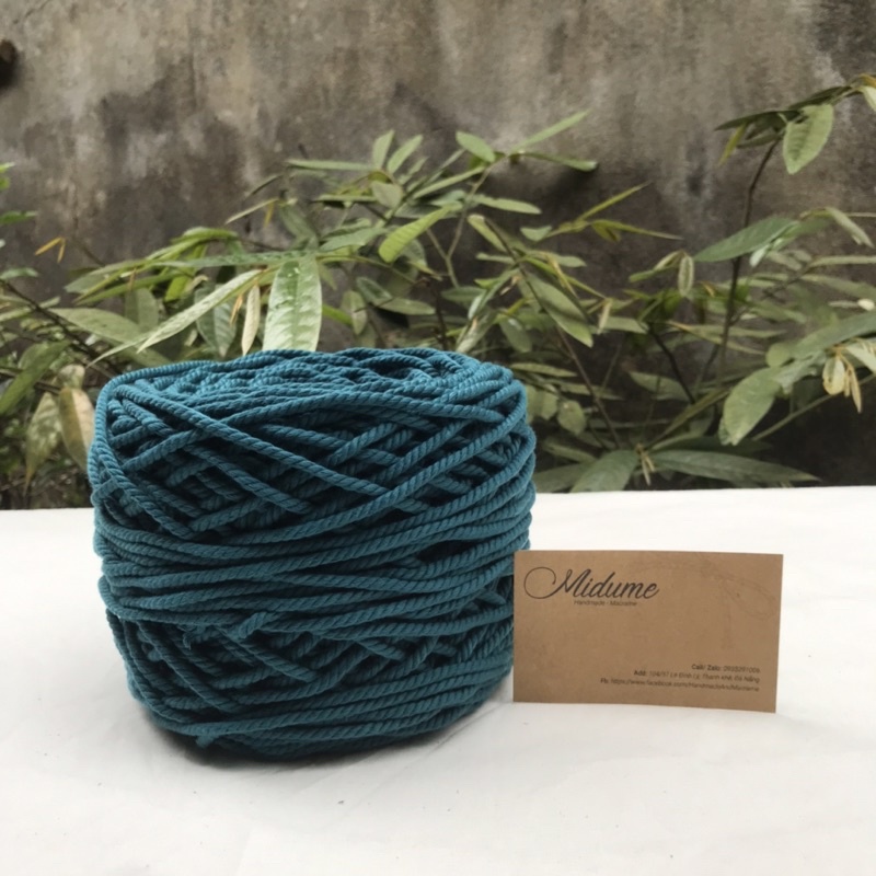 10m, 20m sợi 3 xoắn cotton màu basic và 10 màu nhuộm size 3,4,5,6,7,10mm