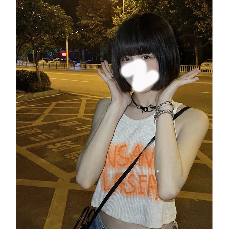 Jiashucheng Áo Không Tay Ngắn Dáng Ôm Phong Cách Hàn Quốc Thời Trang Mùa Hè Mới Ngọt Ngào Dành Cho Bạn Nữ