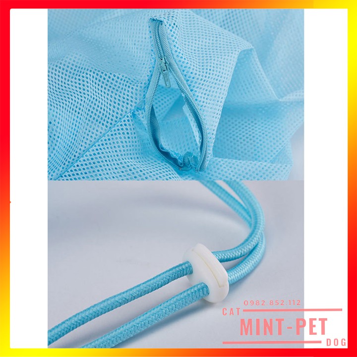 Túi Lưới Đa Năng Để Tắm, Tiêm, Cắt Móng, Vệ Sinh Tai Cho Mèo #MintPet